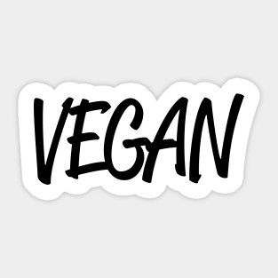 vegan black Sticker